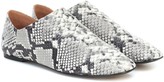 Thumbnail for your product : Joseph Snake-effect leather ballet flats