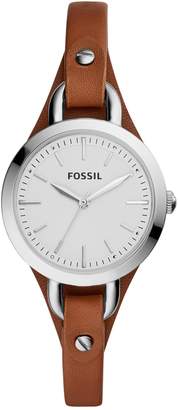 Fossil Women's Leather Strap Watch, 32mm