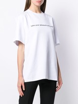 Thumbnail for your product : MSGM quote print T-shirt