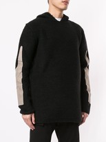 Thumbnail for your product : Rick Owens Hooded Patchwork Sweatshirt