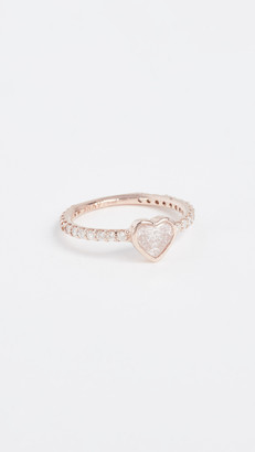Shay 18k Gold Solitaire Heart Pinky Ring