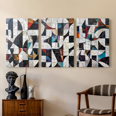Orren Ellis Abstract Series XVIII -Set Of 3 Gallery Wrapped Canvas -Ready to Hang