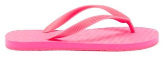 Vetements Logo-embossed Rubber Flip Flops - Pink