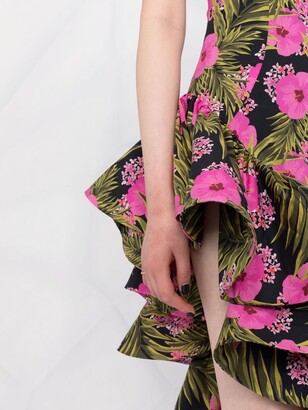 Giuseppe di Morabito Floral-Print Ruffle-Detail Dress