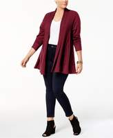 Thumbnail for your product : NY Collection Plus Size Open-Front Swing Cardigan