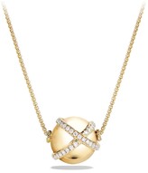 Thumbnail for your product : David Yurman 'Solari' Wrap Pendant Necklace with Pave Diamonds in 18k Gold