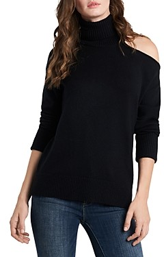 off shoulder turtleneck sweater