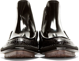 Thumbnail for your product : McQ Black Patent & Python Print Chelsea Boots