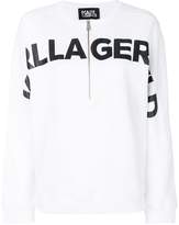 Thumbnail for your product : Karl Lagerfeld Paris logo print zip hoodie