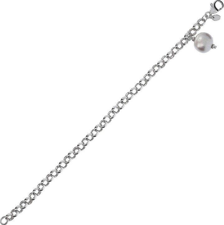 Honora 8" Cultured Pearl Charm Bracelet, Sterli ng
