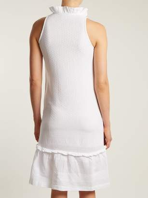 Cecilie Copenhagen - Tie-neck Scarf-jacquard Cotton Dress - Womens - White