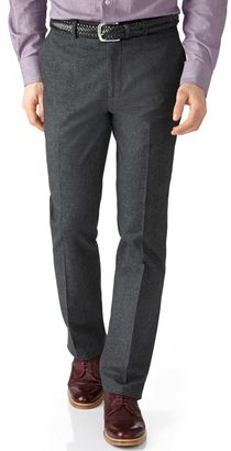 Charles Tyrwhitt Grey Slim Fit Cotton Flannel Trouser Size W42 L32
