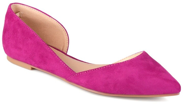 plum flat shoes
