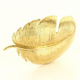 Thumbnail for your product : excellent (EX) Vintage Designer Tiffany & Co 18 Karat Yellow Gold Feather Brooch