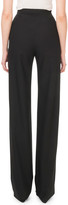 Thumbnail for your product : Balmain High-Rise Front-Zip Straight-Leg Wool Pants