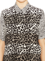 Thumbnail for your product : Sandro Cobra Silk Contrast Stripe Blouse
