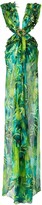 Thumbnail for your product : Versace printed V-neck backless maxi dress