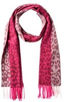 Thumbnail for your product : Mulberry Leopard Wool Scarf