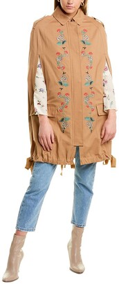 RED Valentino Embroidered Cape Jacket