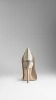 Thumbnail for your product : Burberry Gem-Embellished Point-Toe Satin Pumps