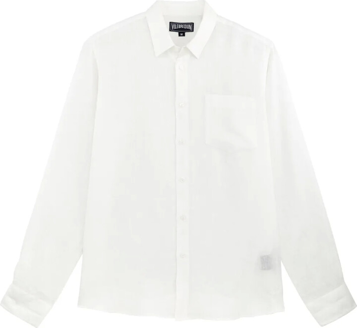 Vilebrequin Logo-Embroidered Linen Shirt