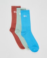 Thumbnail for your product : Stussy Men's Red Crew Socks - Graffiti Socks - 3 Pack - Size One Size at The Iconic