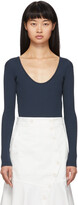 Thumbnail for your product : Tibi Navy Tech Ribbed Bodysuit
