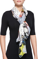 Thumbnail for your product : Erdem Jardim Silk Mixed-Print Scarf
