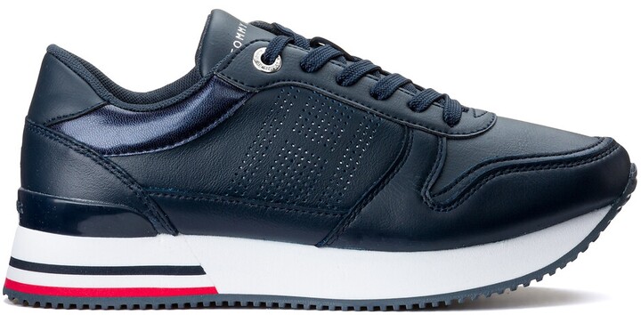 Navy Leather Trainer | Shop the world's largest collection of fashion |  ShopStyle UK