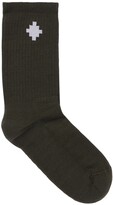 Thumbnail for your product : Marcelo Burlon County of Milan Logo Intarsia Cotton Blend Socks