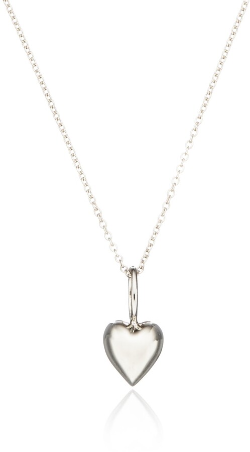 14mm 0.59 inch Glitzs Jewels Sterling Silver Heart Pendant 