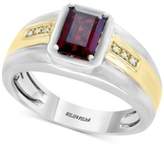 Thumbnail for your product : Effy Men's Garnet (1-3/4 ct. t.w.) & Diamond Accent Ring in Sterling Silver and 18k Gold