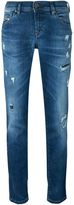 Thumbnail for your product : Diesel tapered distressed jeans - women - Cotton/Spandex/Elastane - 30/32