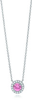 Thumbnail for your product : Tiffany & Co. Soleste pendant in platinum with a pink sapphire and diamonds