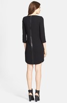 Thumbnail for your product : Vince Leather Strapping Long Sleeve Shift Dress