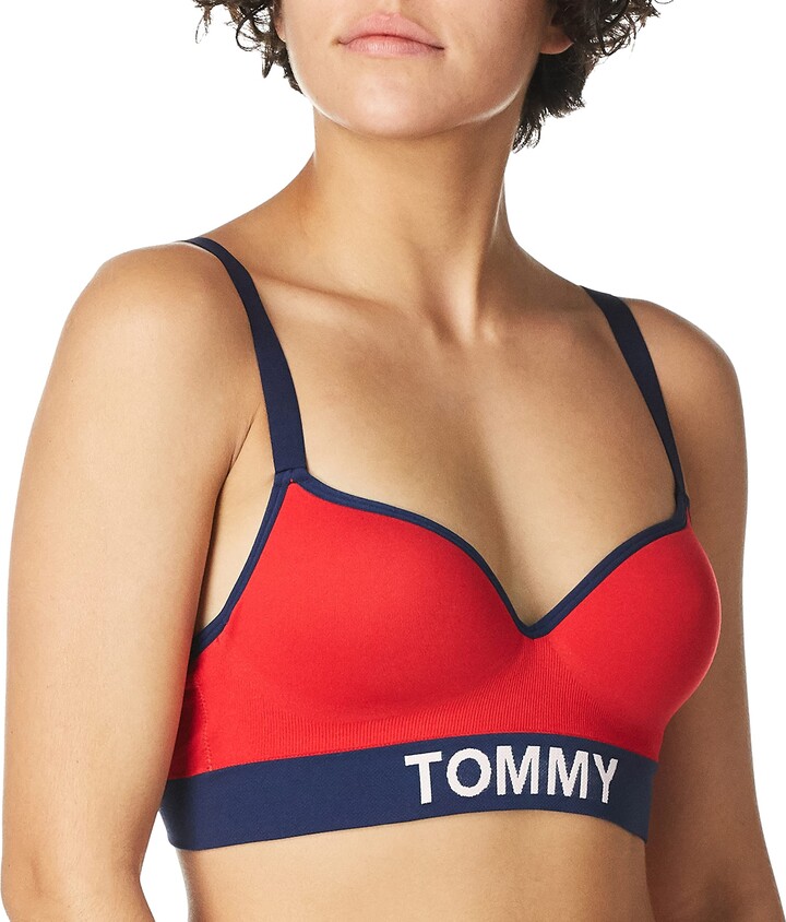 Tommy Hilfiger FLORAL SOFT WHITE Tie-Strap Printed Bralette Swim