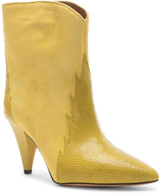 Isabel Marant Leider Boot in Yellow | FWRD