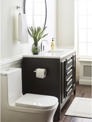 Amerock Glacio Clear/Polished Nickel Single Post Tissue Holder