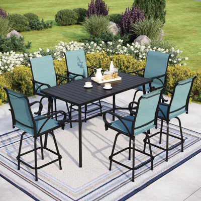 Alphamarts Rectangular 6 - Person 67" Long Dining Set