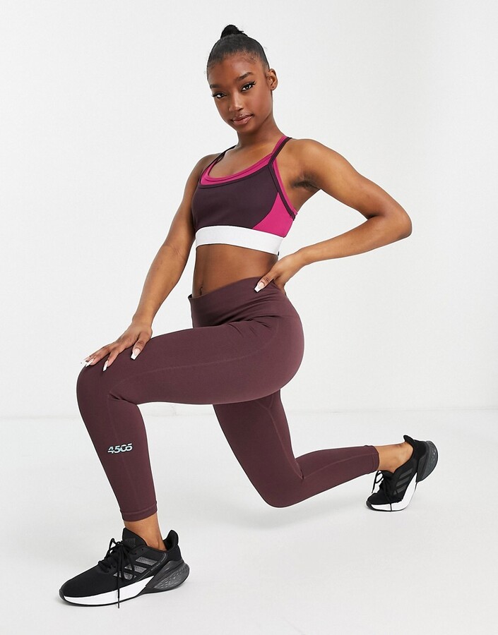 ASOS 4505 sports bra with contour binding and logo elastic ShopStyle