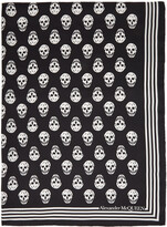 Thumbnail for your product : Alexander McQueen Black & White Silk Skull Scarf