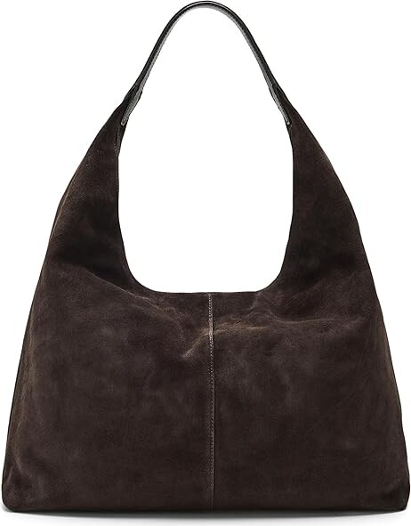 Madewell Suede LG Slouchy Shoulder Tote Tote Handbags Dark Carob