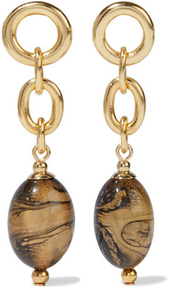 Ben-Amun 24-karat Gold-plated Stone Earrings