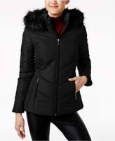 Thumbnail for your product : Maralyn & Me Juniors' Faux-Fur-Trim Coat, Created for Macy's
