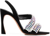 Thumbnail for your product : Alexandre Birman Crystal-Embellished Leather Sandals