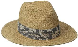 San Diego Hat Company San Diego Hat Co. Men's Straw Panama Fedora Hat with Palm Leaf and Stretch Band