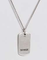 Thumbnail for your product : Serge Denimes Dogtag Necklace In Solid Silver