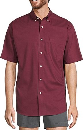 Roundtree & Yorke Gold Label Roundtree Yorke Non-Iron Short Sleeve Solid Sport Shirt