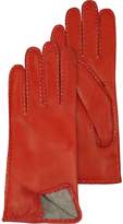 Thumbnail for your product : Forzieri Women's Stitched Cashmere Lined Red Italian Leather Gloves
