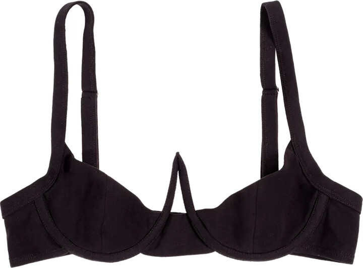 Natasha Zinko Plunge Cotton Bra